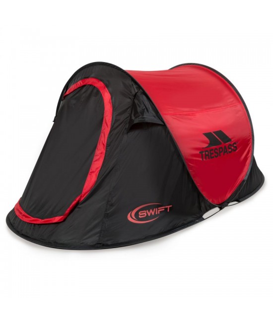 Trespass Swift Pop-Up Tent Black Red Trespass Swift Pop-Up Tent Black Red