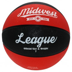 Midwest League Basketball in Red and Black Midwest League Basketball in Red and Black