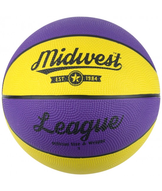 Midwest League Basketball in Yellow and Purple Midwest League Basketball in Yellow and Purple
