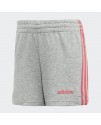 Adidas Essentials 3-Stripes Junior Shorts Grey Adidas Essentials 3-Stripes Junior Shorts Grey