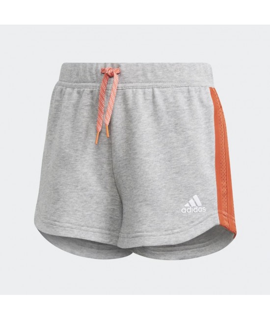 Adidas Essentials 3-Stripes Girls Shorts Grey Adidas Essentials 3-Stripes Girls Shorts Grey