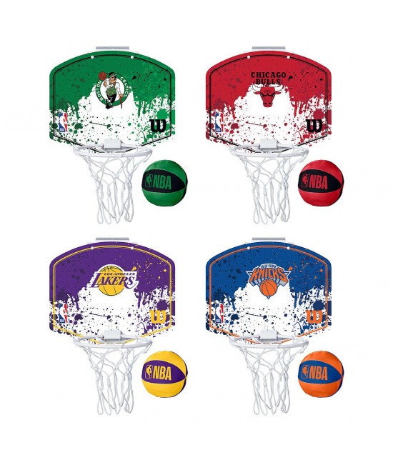 Wilson NBA Team Mini Hoop Over Door Mount Wilson NBA Team Mini Hoop Over Door Mount
