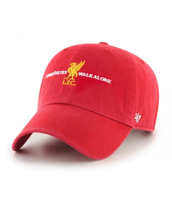47 Brand Official Liverpool FC Clean Up Cap, Red, Relaxed Fit, Embroidered Logo 47 Brand Official Liverpool FC Clean Up Cap, Red, Relaxed Fit, Embroidered Logo