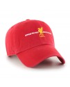 47 Brand Official Liverpool FC Clean Up Cap, Red, Relaxed Fit, Embroidered Logo 47 Brand Official Liverpool FC Clean Up Cap, Red, Relaxed Fit, Embroidered Logo
