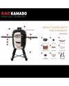 SAC 21" KAMADO Ceramic BBQ Grill Oven, Black SAC 21" KAMADO Ceramic BBQ Grill Oven, Black