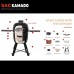 SAC 21" KAMADO Ceramic BBQ Grill Oven, Black SAC 21" KAMADO Ceramic BBQ Grill Oven, Black
