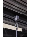 Sac Aluminium Louvre Pergola 3m x 3m, Adjustable Roof, Including Curtain Sac Aluminium Louvre Pergola 3m x 3m, Adjustable Roof, Including Curtain