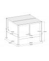 Sac Aluminium Louvre Pergola 3m x 3m, Adjustable Roof, Including Curtain Sac Aluminium Louvre Pergola 3m x 3m, Adjustable Roof, Including Curtain