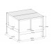 Sac Aluminium Louvre Pergola 3m x 3m, Adjustable Roof, Including Curtain Sac Aluminium Louvre Pergola 3m x 3m, Adjustable Roof, Including Curtain